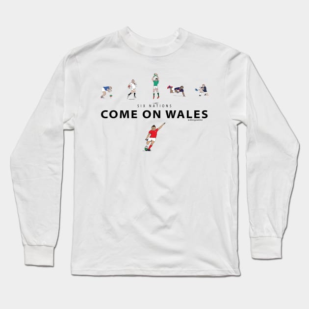 Six Nations - Come on Wales Long Sleeve T-Shirt by dizzycat-biz